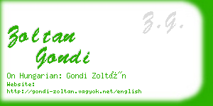 zoltan gondi business card